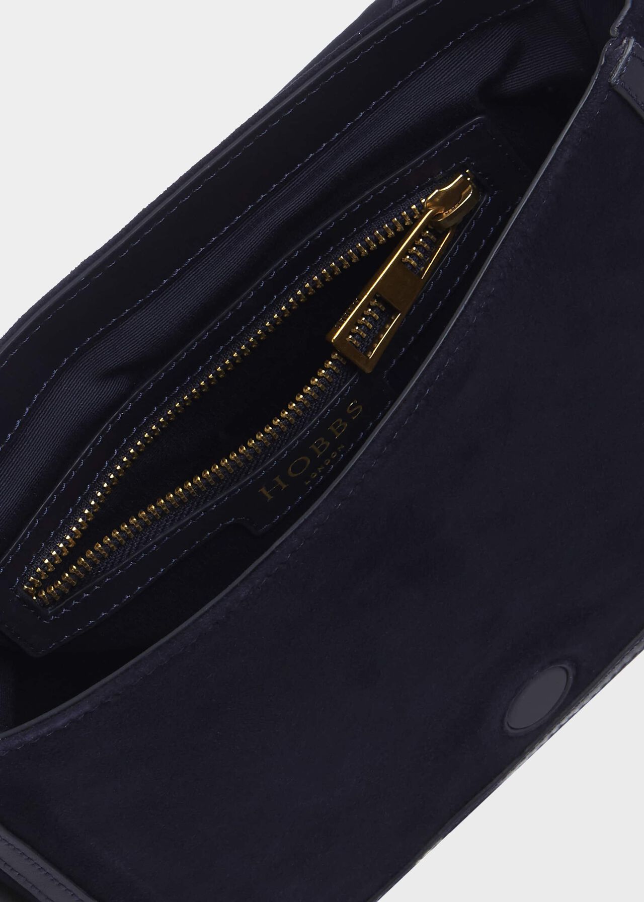 Dorset Suede Crossbody Bag, Navy, hi-res