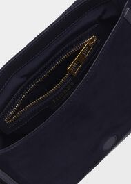 Dorset Suede Crossbody Bag, Navy, hi-res