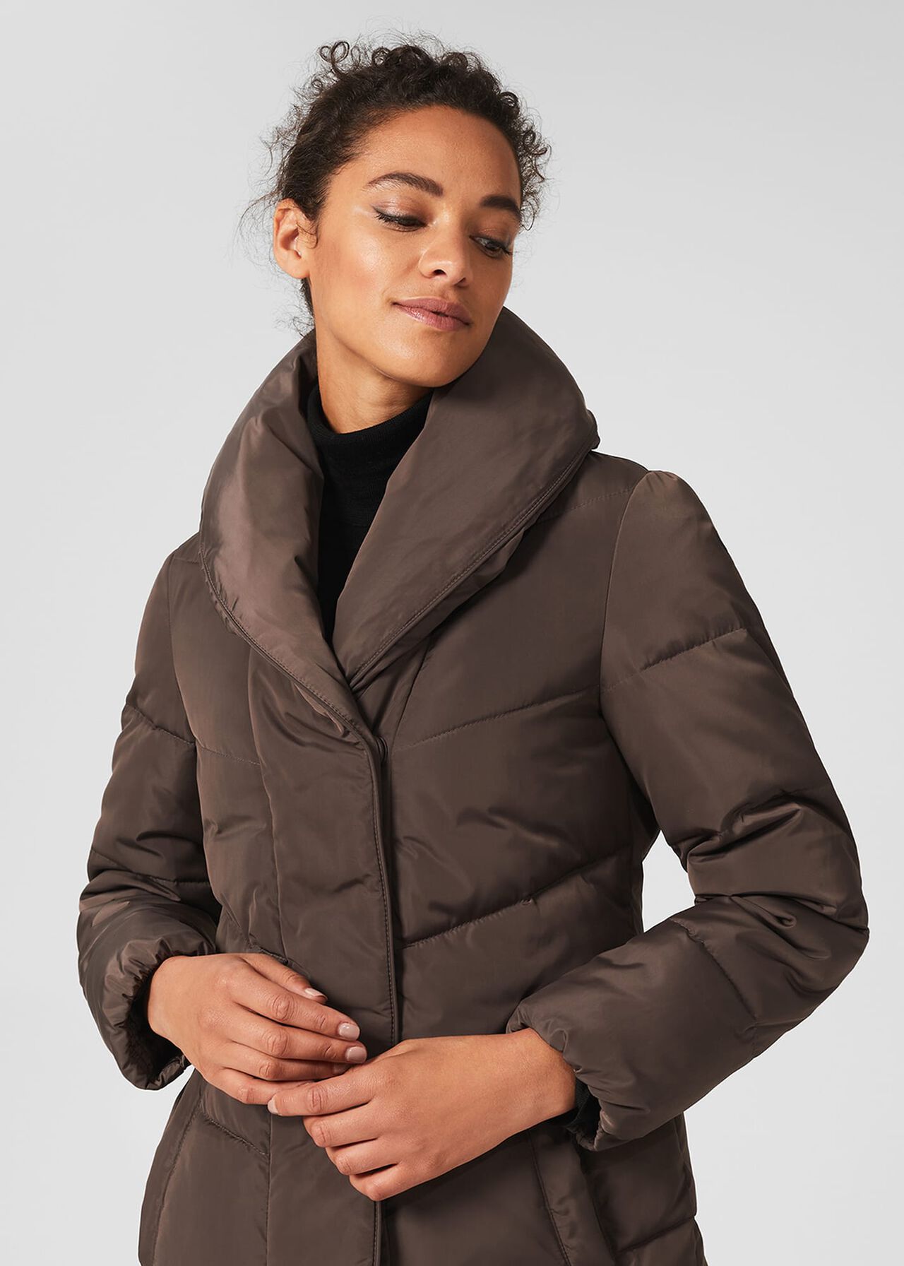 Indira Water Resistant Puffer Jacket, Mink, hi-res