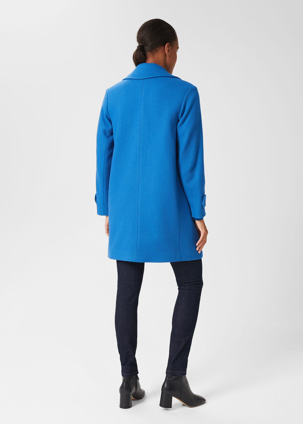 Carmina Wool Blend Coat, Vivid Blue, hi-res
