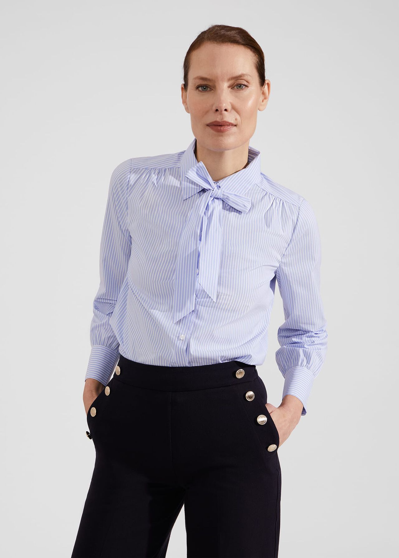 Laurie Shirt, Blue Ivory, hi-res