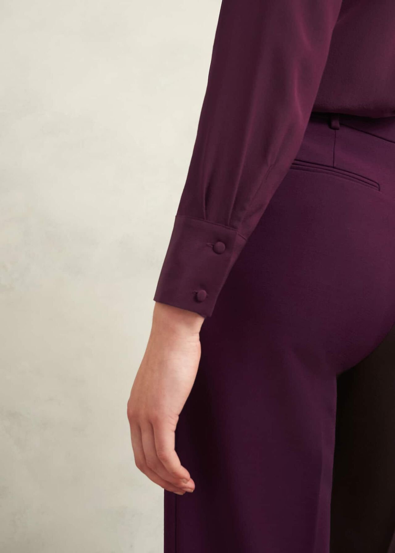 Mimi Silk Blouse, Warm Plum, hi-res