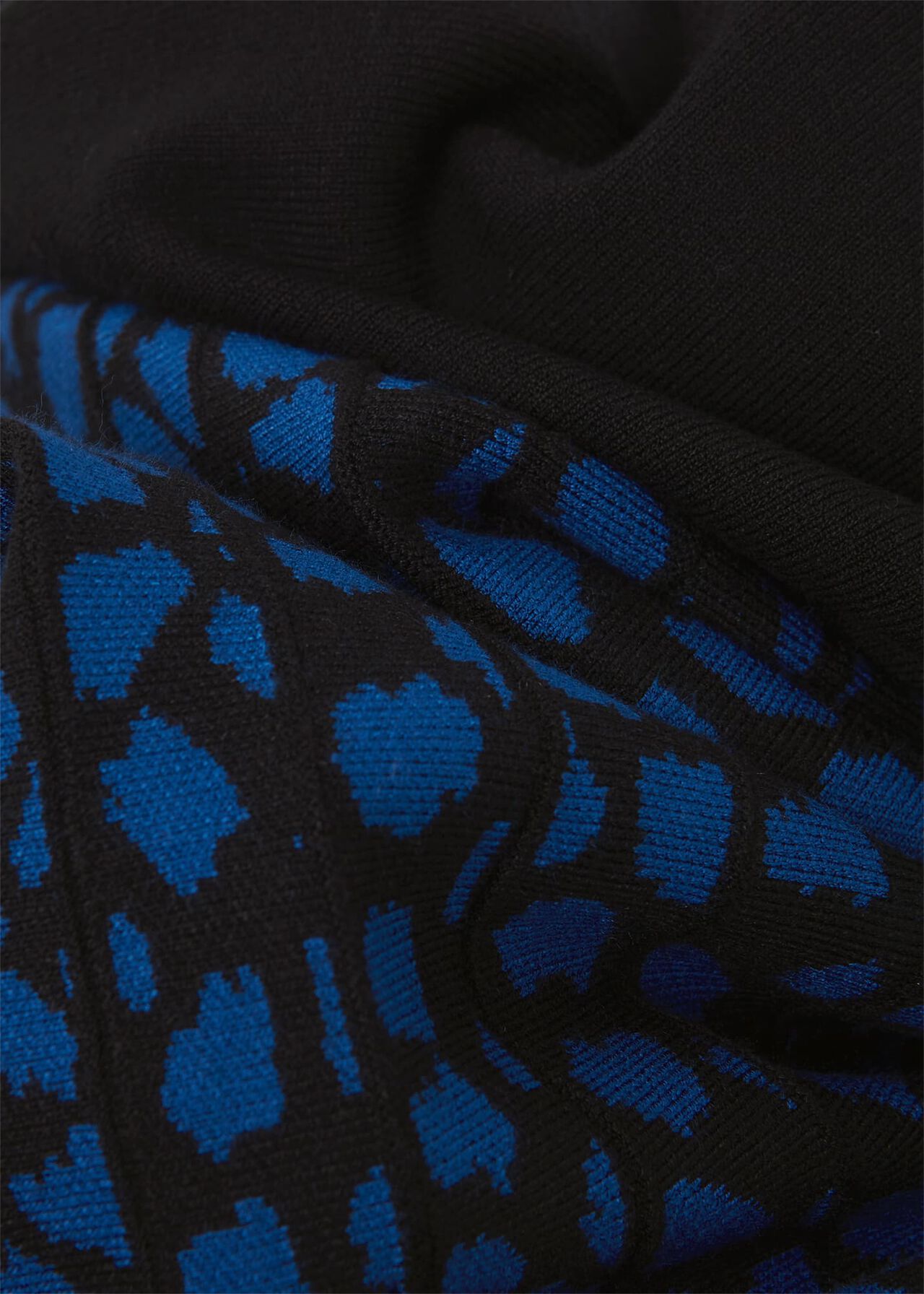 Elena Knitted Dress, Black Blue, hi-res