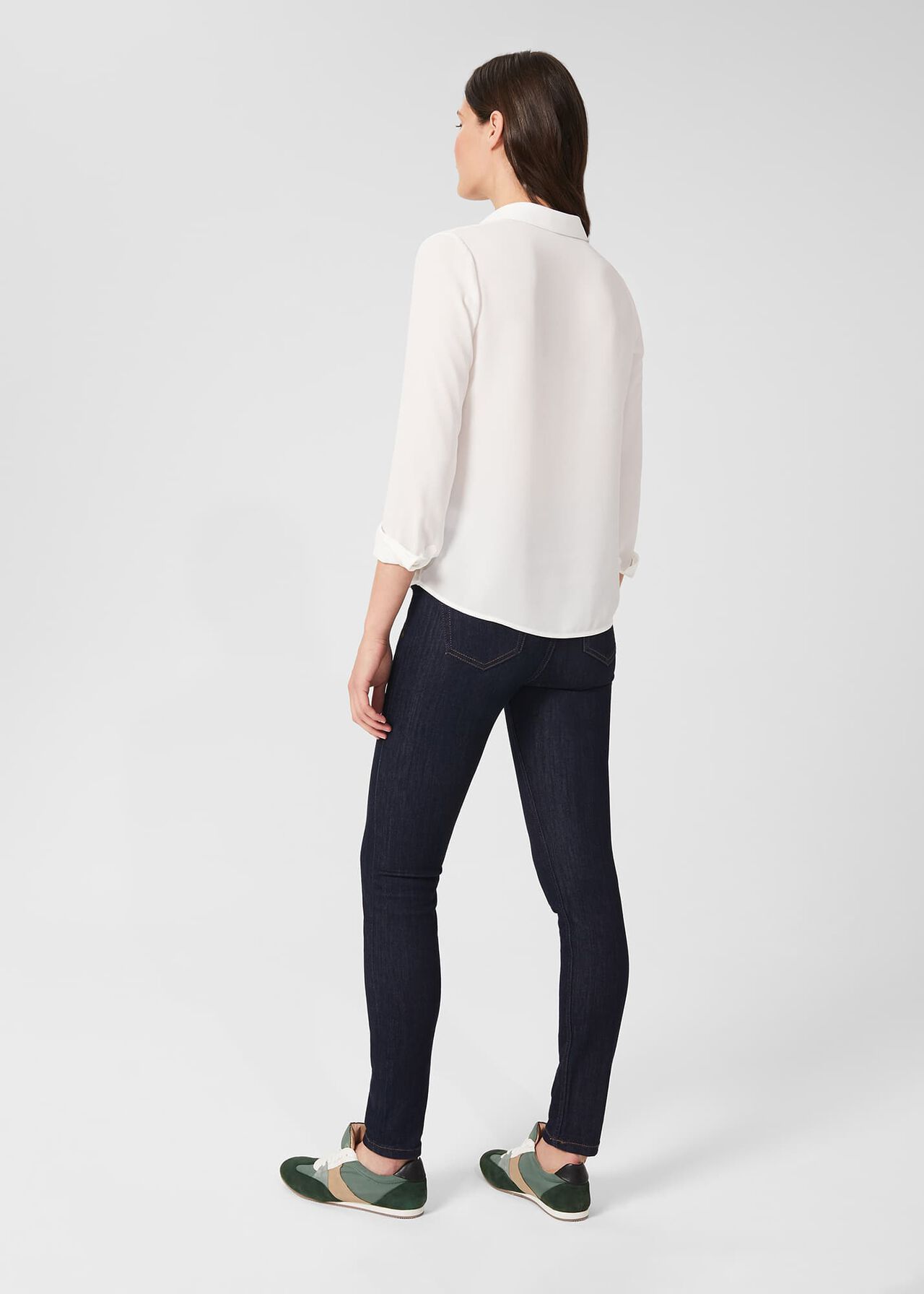 Elaine Pleat Shirt, Ivory, hi-res