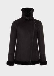 Alana Fur Jacket, Black, hi-res