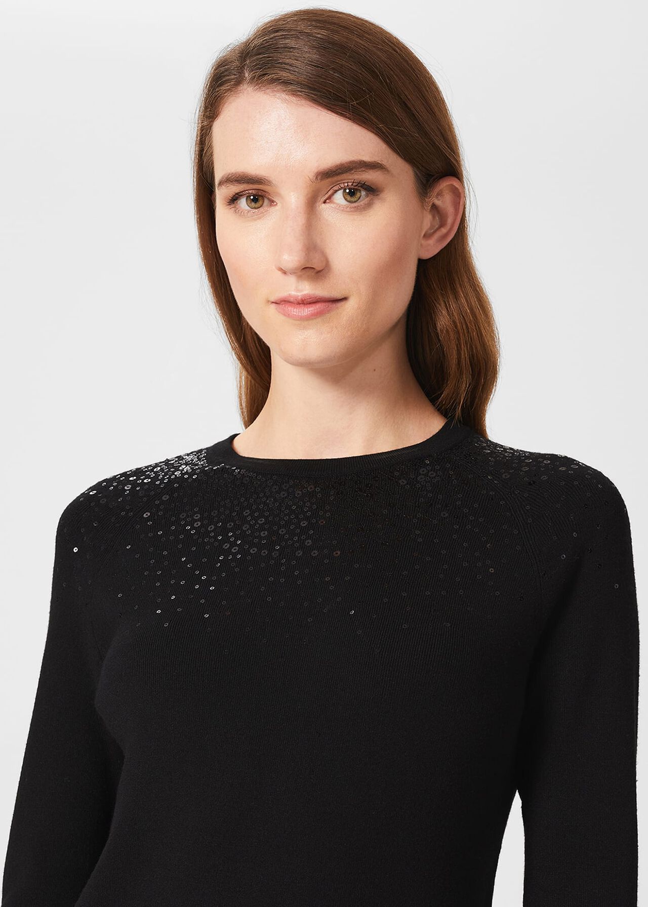 Viviene Knitted Dress, Black, hi-res