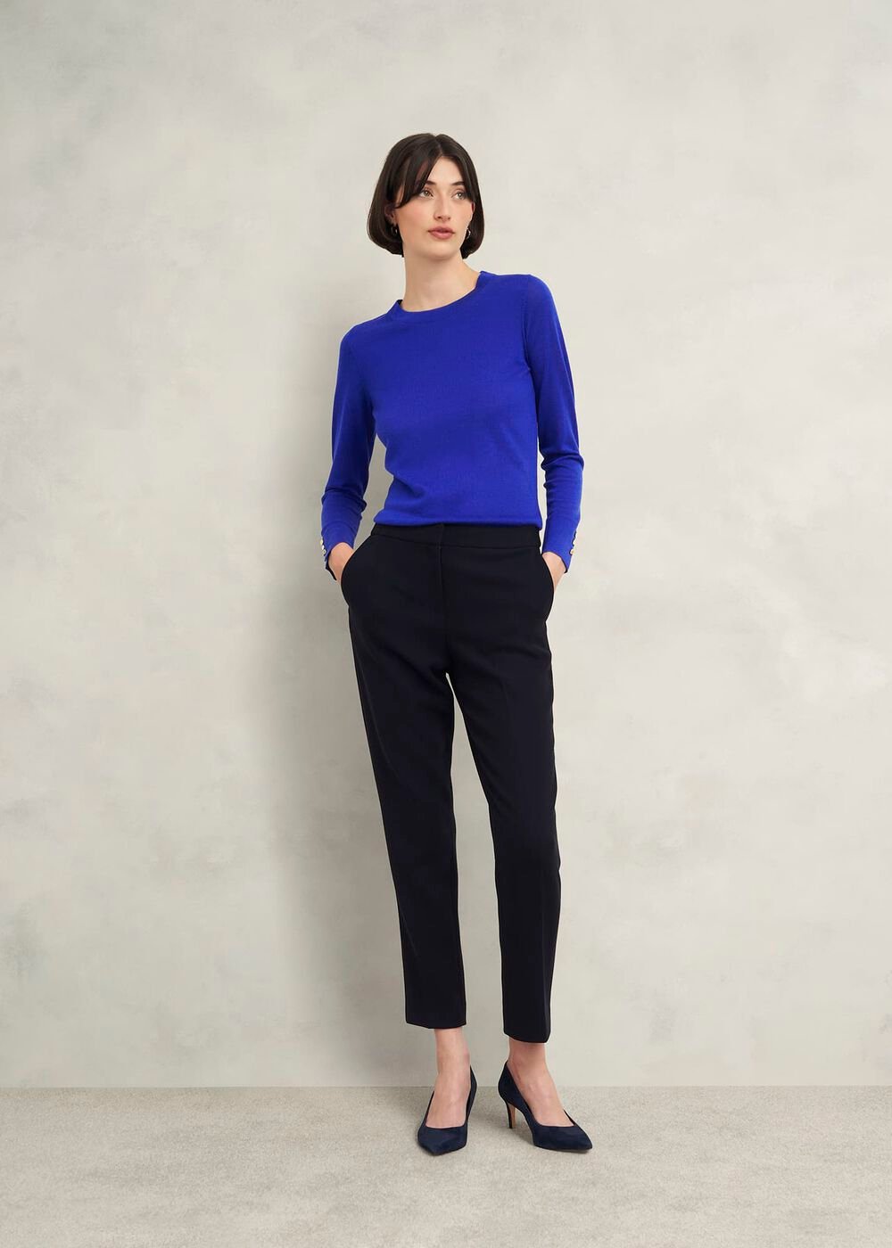 Penny Merino Wool Jumper, Eclipse Blue, hi-res