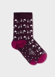 Westie Dog Socks, Berry, hi-res