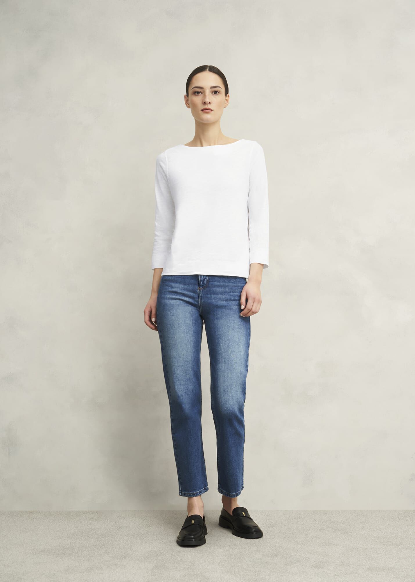 ホブズ HOBBS AVIA T-SHIRT （MIDNIGHT NAVY） Avia Cotton Slub T-Shirt | Hobbs US |