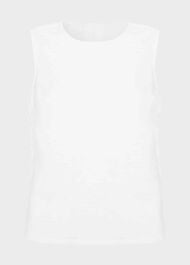 Malindi Linen Top, White, hi-res
