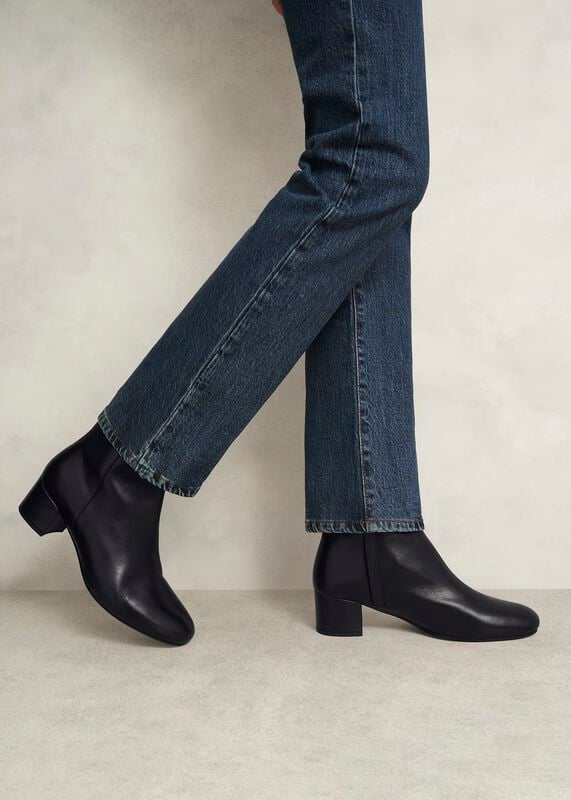 Evelyn Leather Ankle Boots