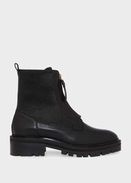 Trinity Zip Boots, Black, hi-res