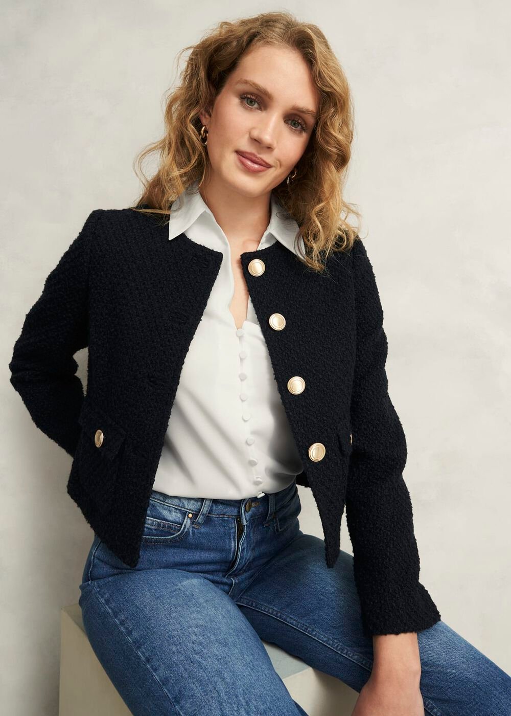 Madison Blouse, Ivory, hi-res