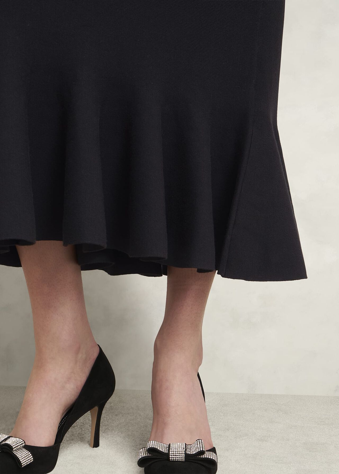 Lucilla Knitted Dress, Hobbs Black, hi-res