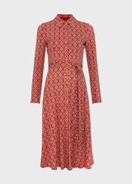 Clarice Jersey Dress, Red Multi, hi-res