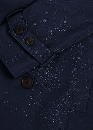 Saskia Shower Resistant Trench Coat, Navy, hi-res