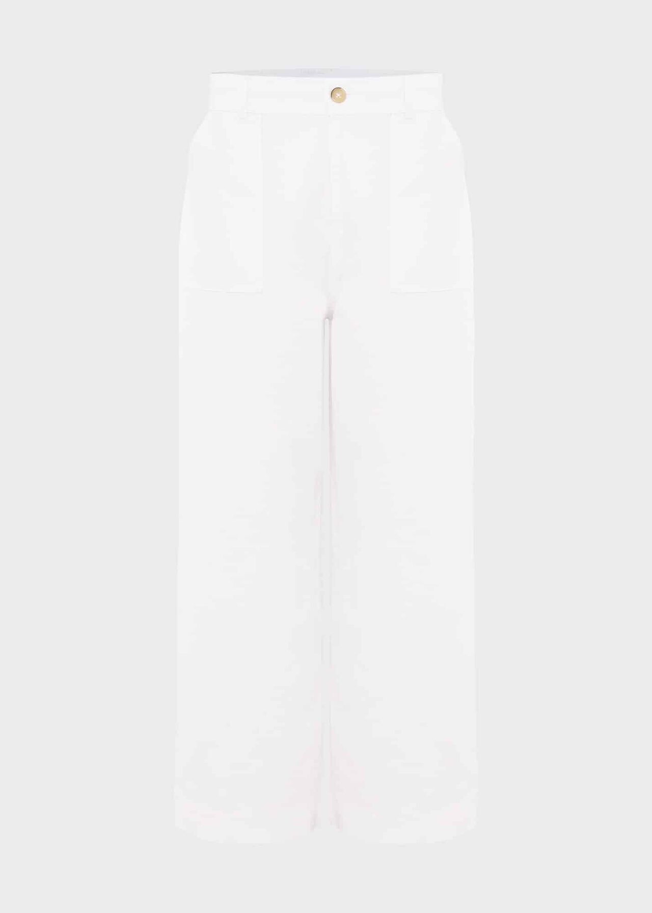 Luzia Wide Leg Pants With Linen, White, hi-res