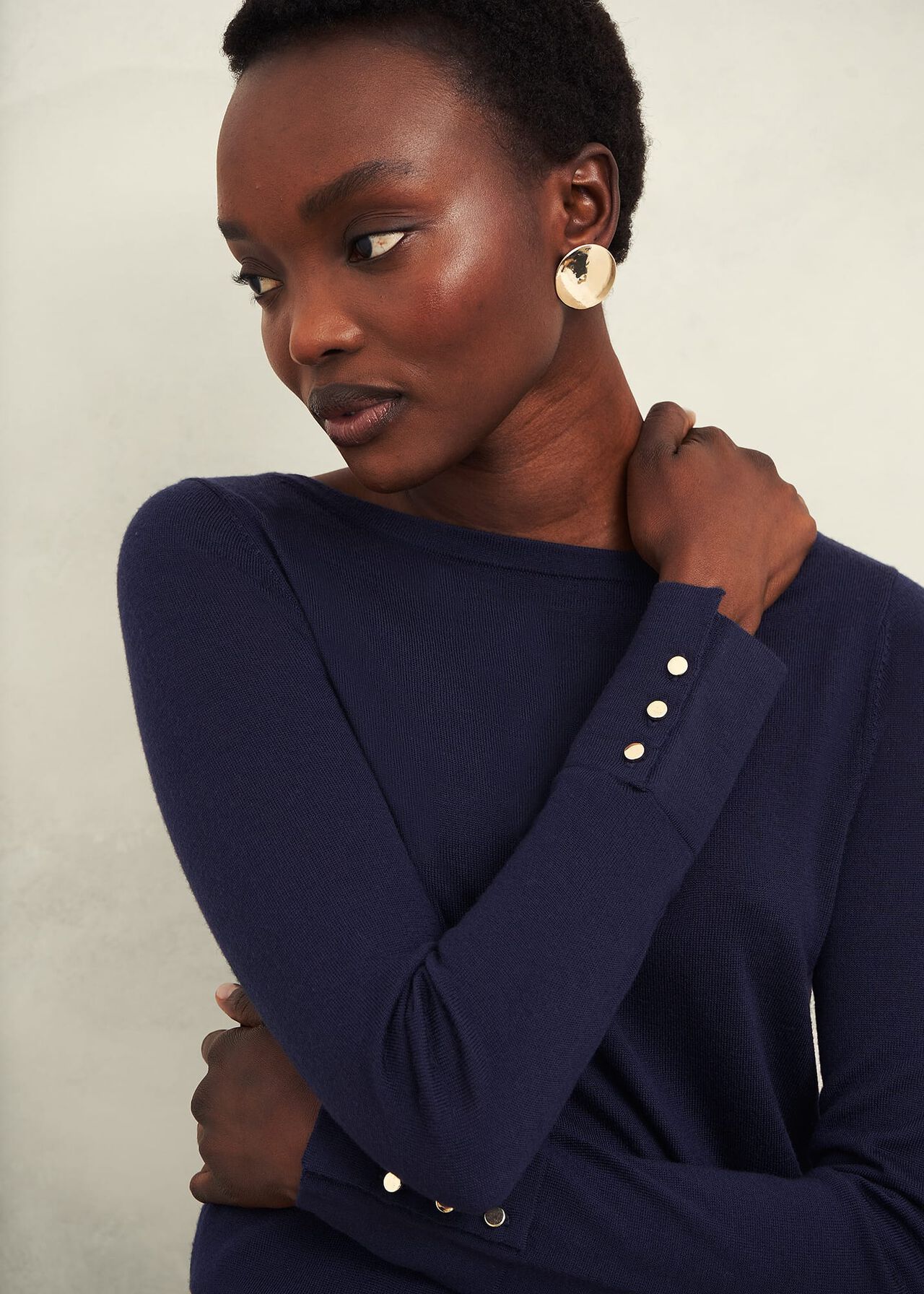 Perla Merino Wool Sweater, Hobbs Navy, hi-res