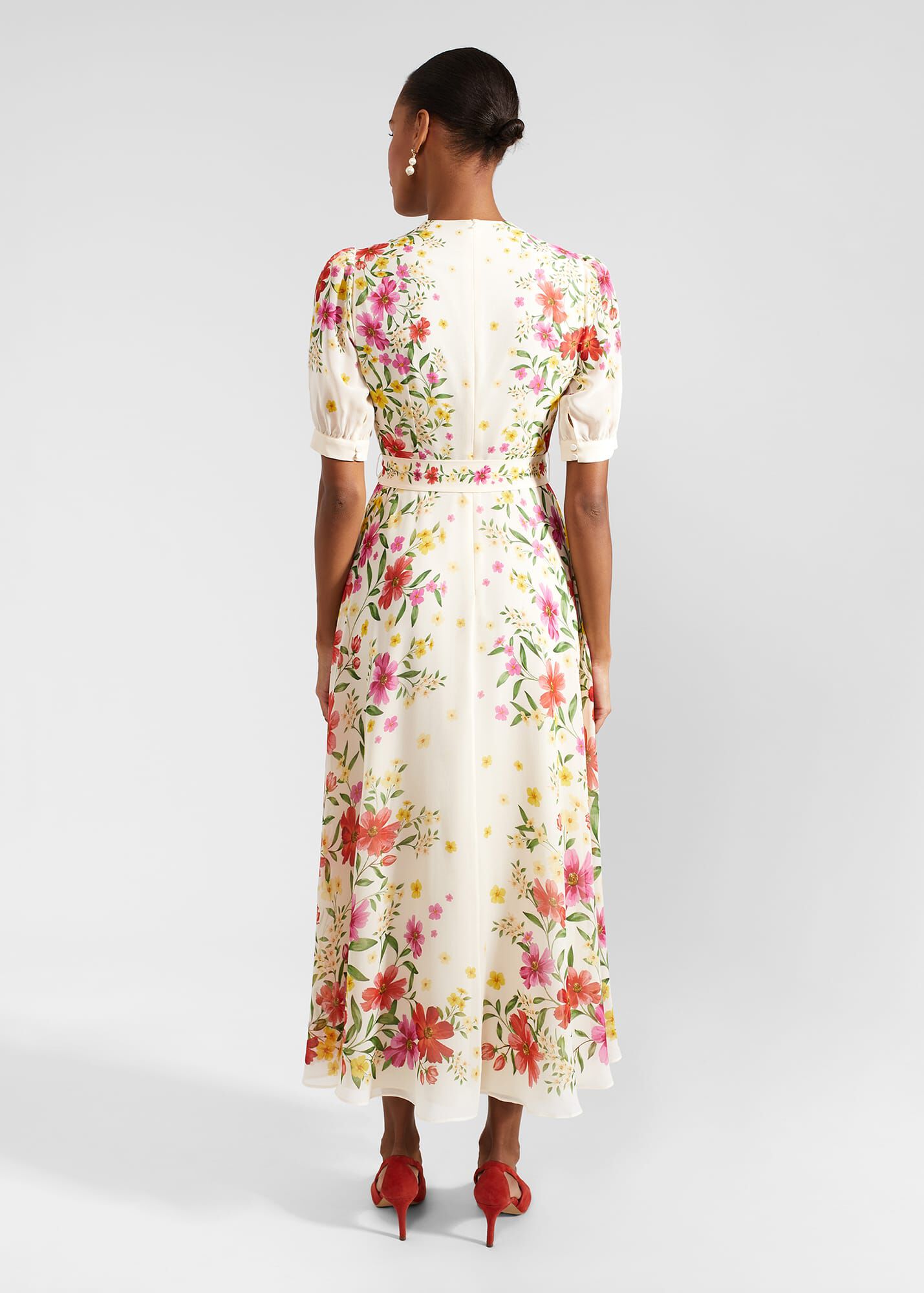 Aurelia Floral Silk Dress | Hobbs UK