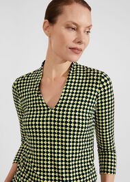 Aimee Printed Top, Green Multi, hi-res