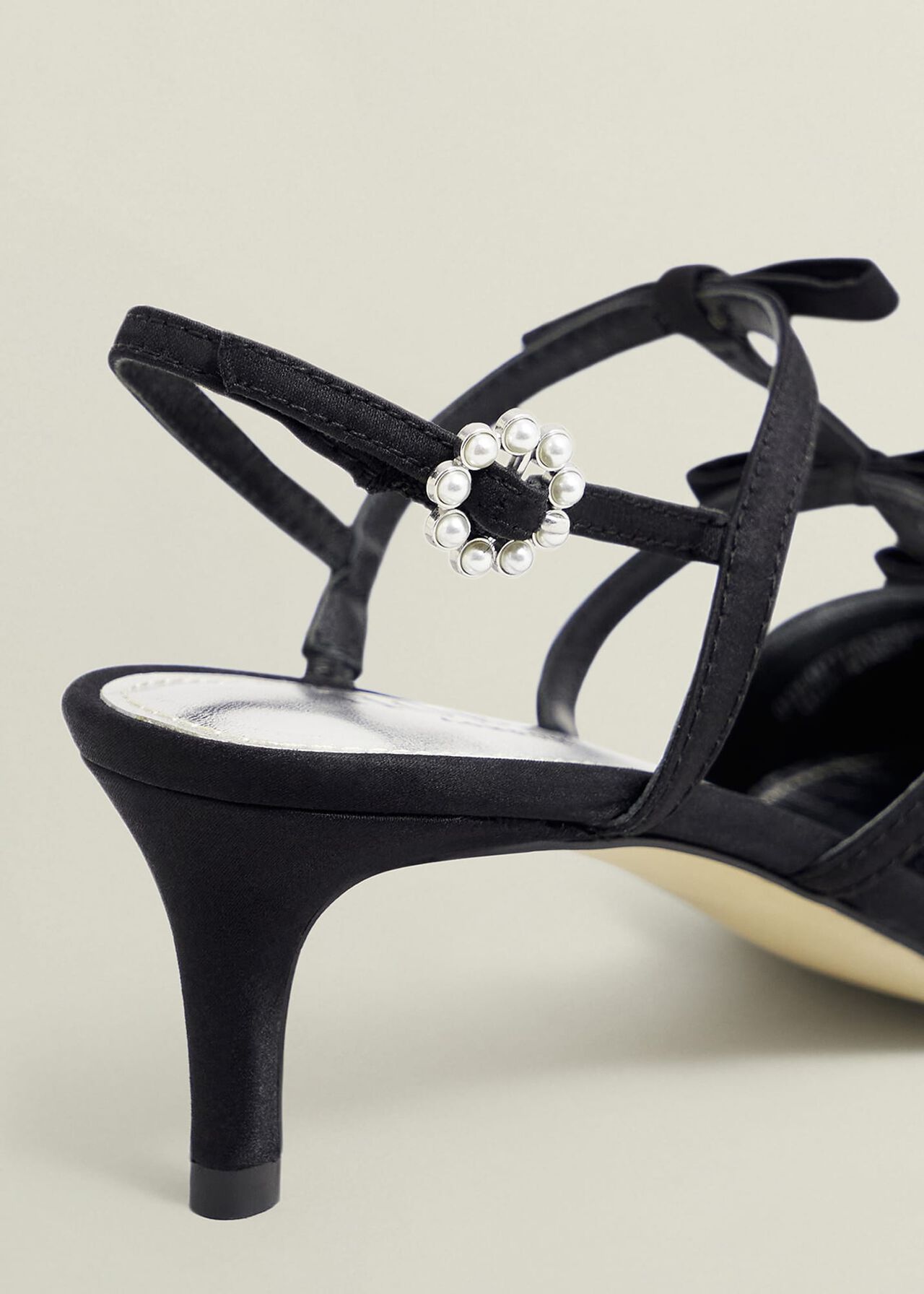 Gosford Satin Heels, Black, hi-res