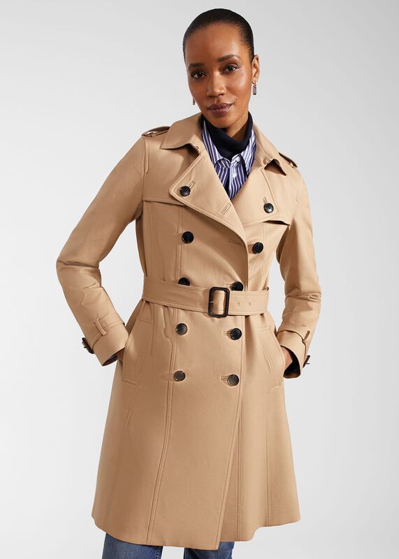 Skylar Shower Resistant Trench Coat