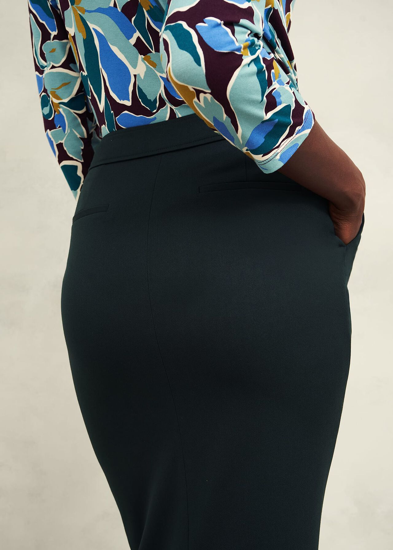 Linda Pencil Skirt, Deep Pine Green, hi-res