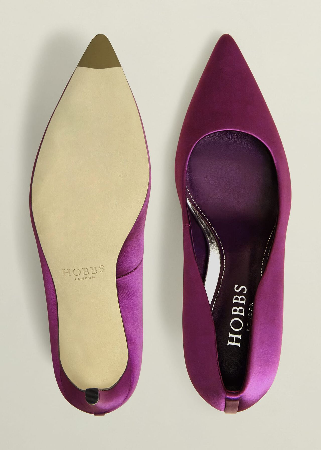 Leila Satin Courts, Warm Plum, hi-res