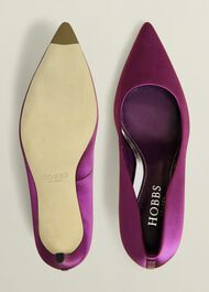 Leila Satin Courts, Warm Plum, hi-res