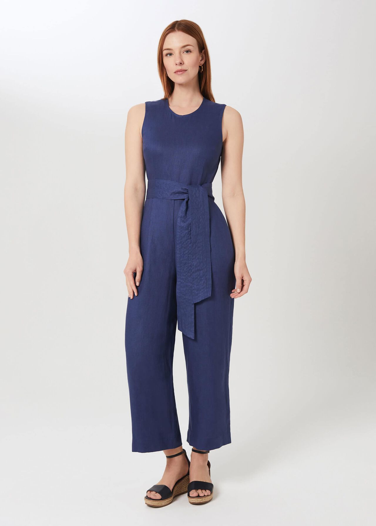 Gabbie Linen Cropped Jumpsuit | Hobbs UK