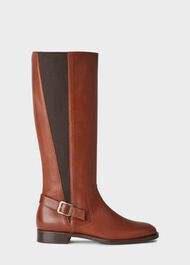 Nicole Buckle Boot, Tan, hi-res