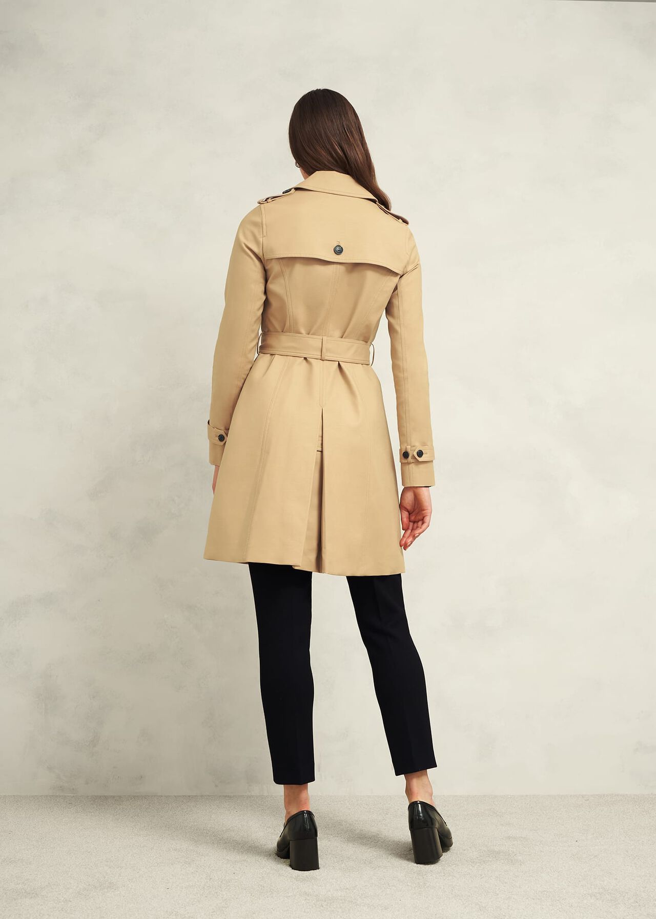 Saskia Shower Resistant Trench Coat, Tan, hi-res