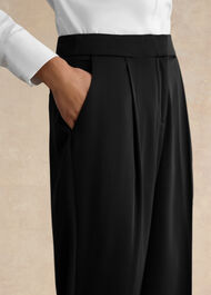 Howley Wide Trousers, Black, hi-res