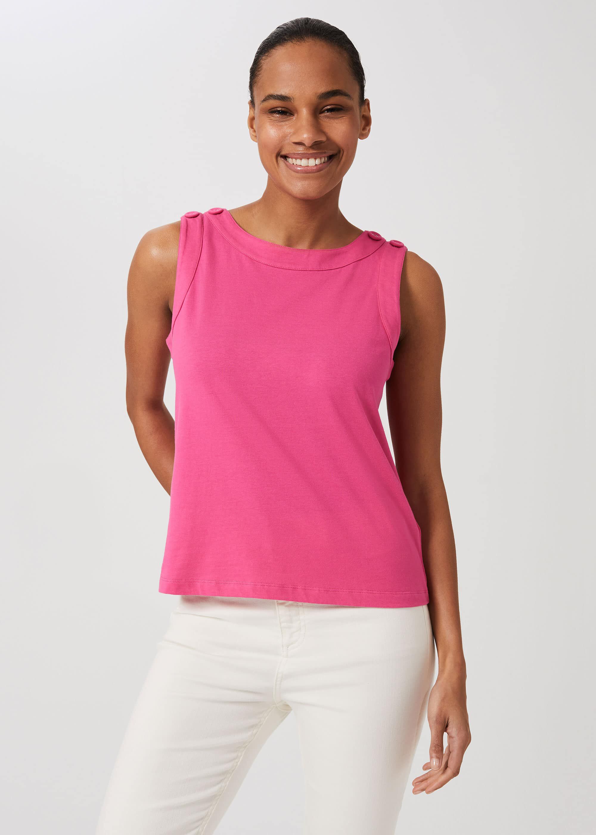 Womens pink vest top