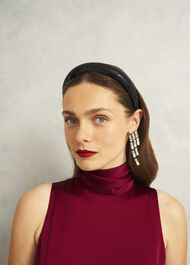 Rosana Sparkle Headband, Black, hi-res