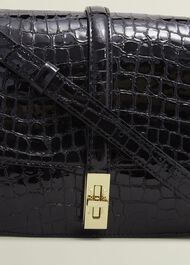 Larissa Leather Crossbody Bag, Black, hi-res