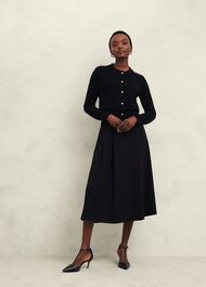 Monica Cashmere Cardigan, Hobbs Black, hi-res