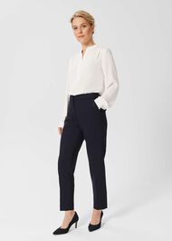 Petite Gael Wool Blend Trousers, Navy, hi-res