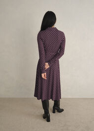 Clarice Jersey Dress, Navy Multi, hi-res