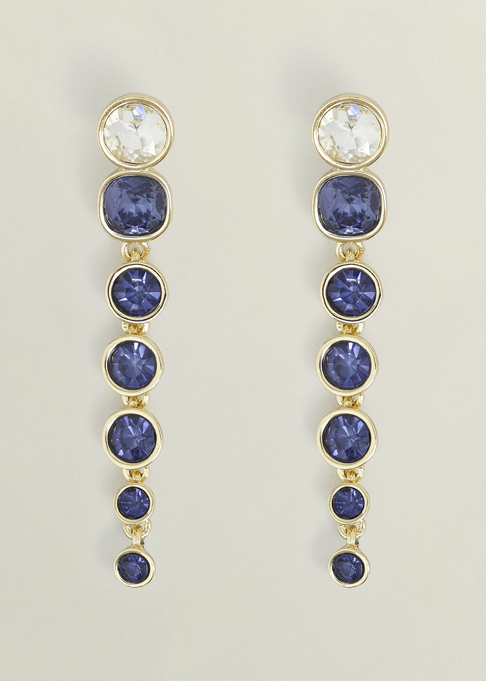 Amica Earrings, Navy Gold, hi-res