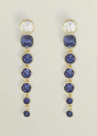 Amica Earrings, Navy Gold, hi-res