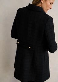 Evangeline Tweed Coat, Black, hi-res