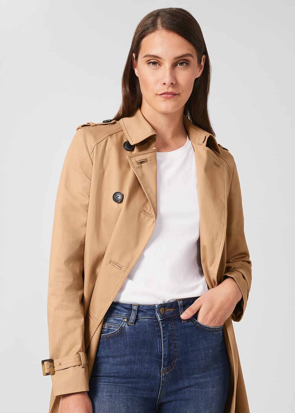 Finley Water Resistant Trench Coat, Fawn Beige, hi-res