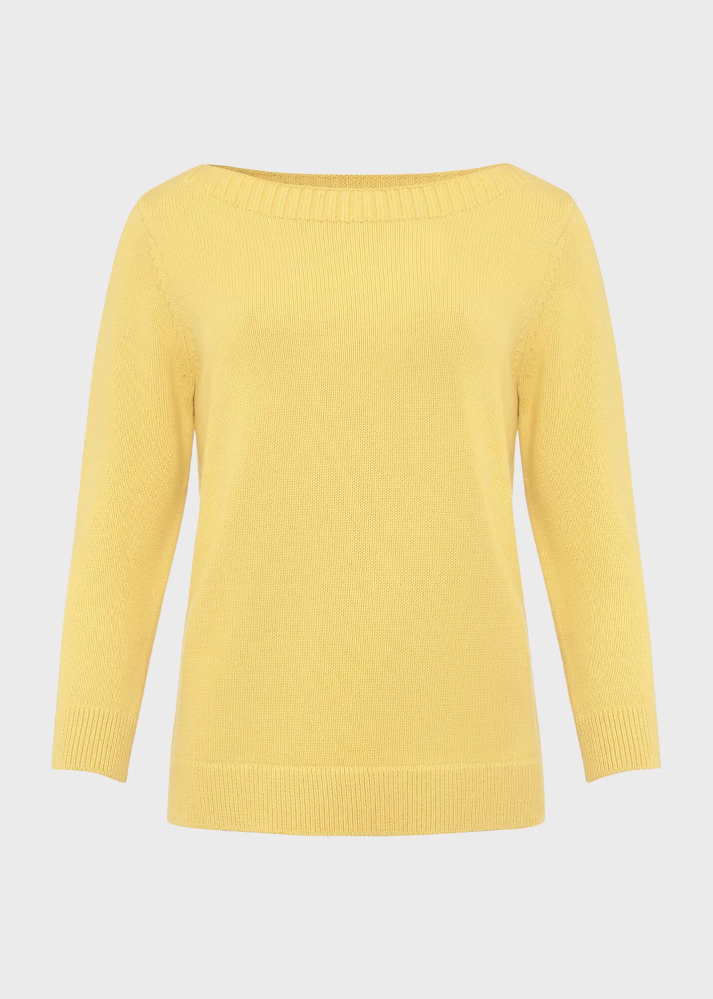 Yellow outlet cotton sweater