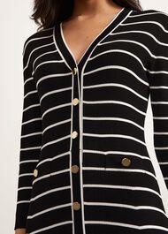 Belmont Knitted Dress, Black Ivory, hi-res
