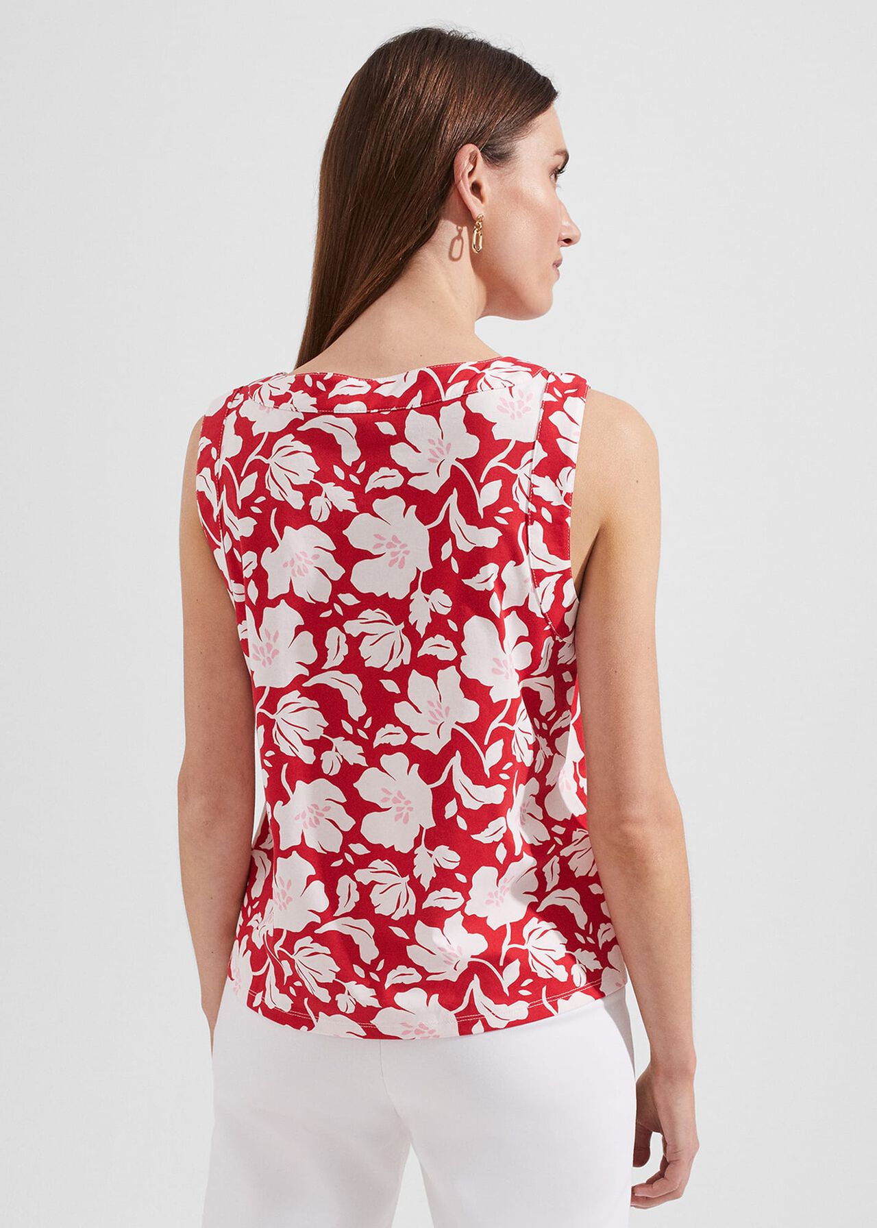 Maddy Printed Top, Red Multi, hi-res