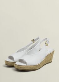 Kali Leather Espadrilles, Ivory, hi-res