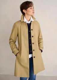 Petite Vivienne Shower Resistant Trench Coat, Fawn Beige, hi-res