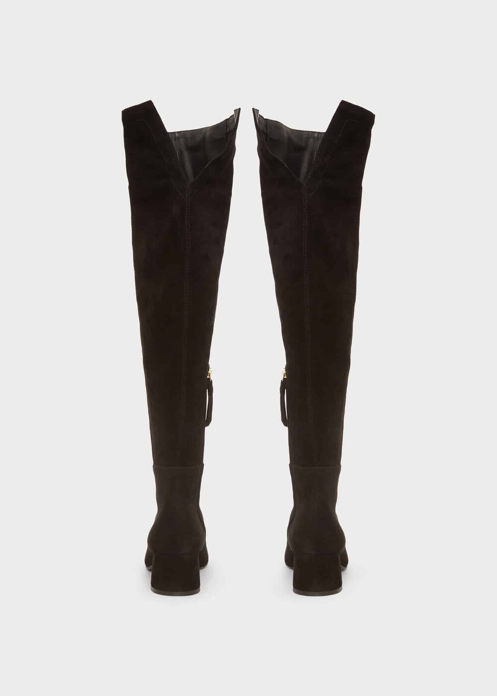 Khloe Leather Over Knee Boots, Black, hi-res