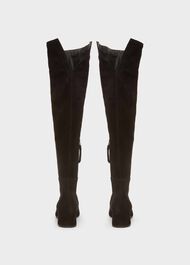 Khloe Leather Over Knee Boots, Black, hi-res